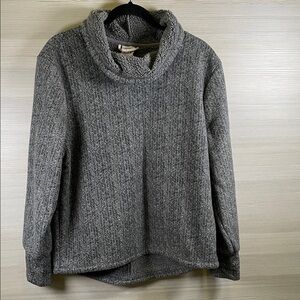 Avalanche Women’s Warm Cozy Charcoal Cowl Neck Fleece Pullover | Large